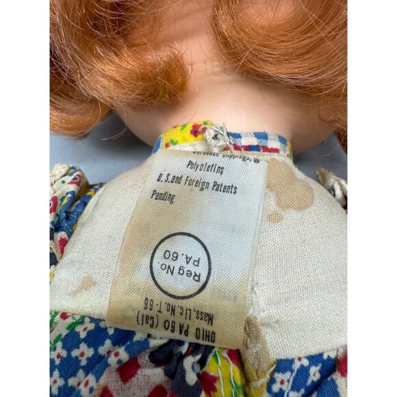 Vintage 1974 Mattel Red Hair Doll With Floral Patchwork Outfit READ - Picture 5 of 10